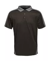 Contrast Coolweave Polo Black/Seal Grey