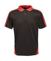Contrast Coolweave Polo Black/Classic Red