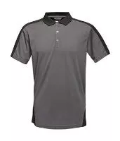 Contrast Coolweave Polo Seal Grey/Black