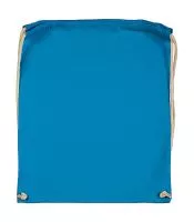 Cotton Drawstring Backpack Mid Blue