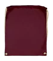 Cotton Drawstring Backpack Burgundy