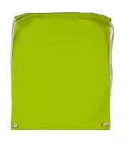 Cotton Drawstring Backpack Lime