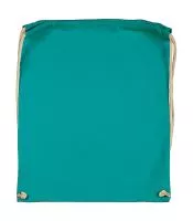 Cotton Drawstring Backpack Turquoise