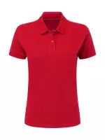 Cotton Polo Women Piros