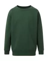 Crew Neck Sweatshirt Kids  Bottle Green