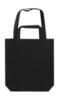 Double Handle Gusset Bag Black