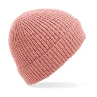 Engineered Knit Ribbed Beanie Blush