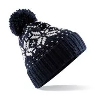 Fair Isle Snowstar® Beanie French Navy/White