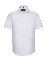 Fitted Short Sleeve Stretch Shirt Fehér