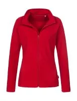 Fleece Jacket Women Scarlet Red