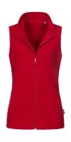 Fleece Vest Women Scarlet Red