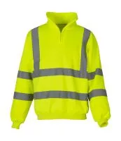 Fluo 1/4 Zip Sweat Shirt Fluo Yellow