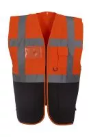 Fluo Executive Waistcoat Fluo Orange/Navy