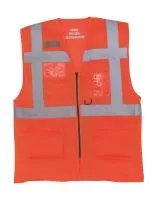 Fluo Open Mesh Executive Waistcoat Fluo Orange