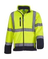 Fluo Softshell Jacket Fluo Yellow/Navy
