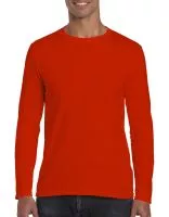 Gildan Mens Softstyle® Long Sleeve Tee Narancssárga