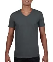 Gildan Mens Softstyle® V-Neck T-Shirt Charcoal