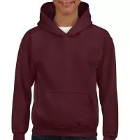 Heavy Blend Youth Hooded Sweat Maroon