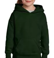 Heavy Blend Youth Hooded Sweat Forest Green