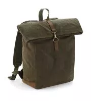 Heritage Waxed Canvas Backpack Olive Green