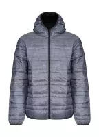 Hooded Firedown Baffle Jacket Marl Grey/Black