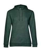 #Hoodie /women French Terry Heather Dark Green