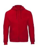 ID.205 50/50 Kapucnis felső Full Zip Sweat Unisex Piros