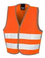 Junior Hi-Vis Safety Vest Fluorescent Orange