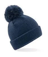 Junior Reflective Bobble Beanie French Navy