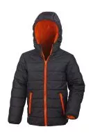 Junior/Youth Soft Padded Jacket Black/Orange