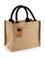 Jute Mini Gift Bag Natural/Black