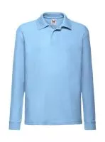 Kids 65/35 Long Sleeve Polo Sky Blue