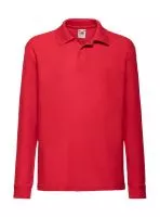 Kids 65/35 Long Sleeve Polo Piros