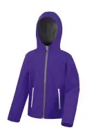 Kids TX Performance Hooded Softshell Jacket Purple/Grey