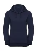 Ladies` Authentic Melange Kapucnis felső Sweat Indigo Melange