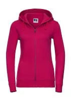 Ladies` Authentic Zipped Hood Fuchsia