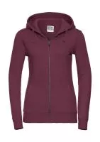 Ladies` Authentic Zipped Hood Burgundy