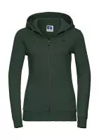 Ladies` Authentic Zipped Hood Bottle Green