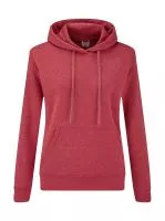 Ladies Classic Kapucnis felső Sweat Heather Red