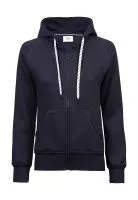 Ladies Fashion Full Zip Hood Navy