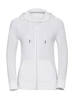 Ladies` HD Zipped Hood Sweat Fehér