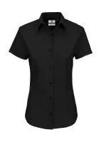 Ladies` Heritage Short Sleeve Poplin Shirt Black