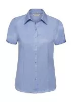Ladies` Herringbone Shirt Light Blue