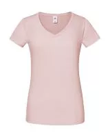 Ladies` Iconic 150 V Neck T Powder Rose