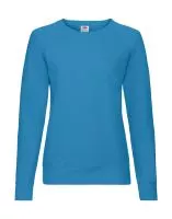 Ladies Lightweight Raglan Sweat Azure Blue