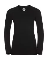 Ladies Long Sleeve HD T Black