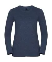 Ladies Long Sleeve HD T Bright Navy Marl