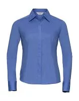 Ladies` LS Fitted Poplin Shirt Corporate Blue