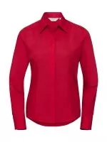 Ladies` LS Fitted Poplin Shirt Classic Red