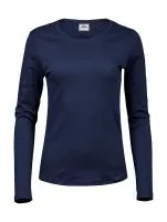 Ladies LS Interlock T-Shirt Navy